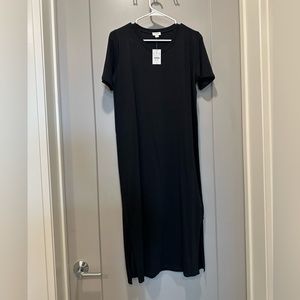 BRAND NEW J CREW black t-shirt dress